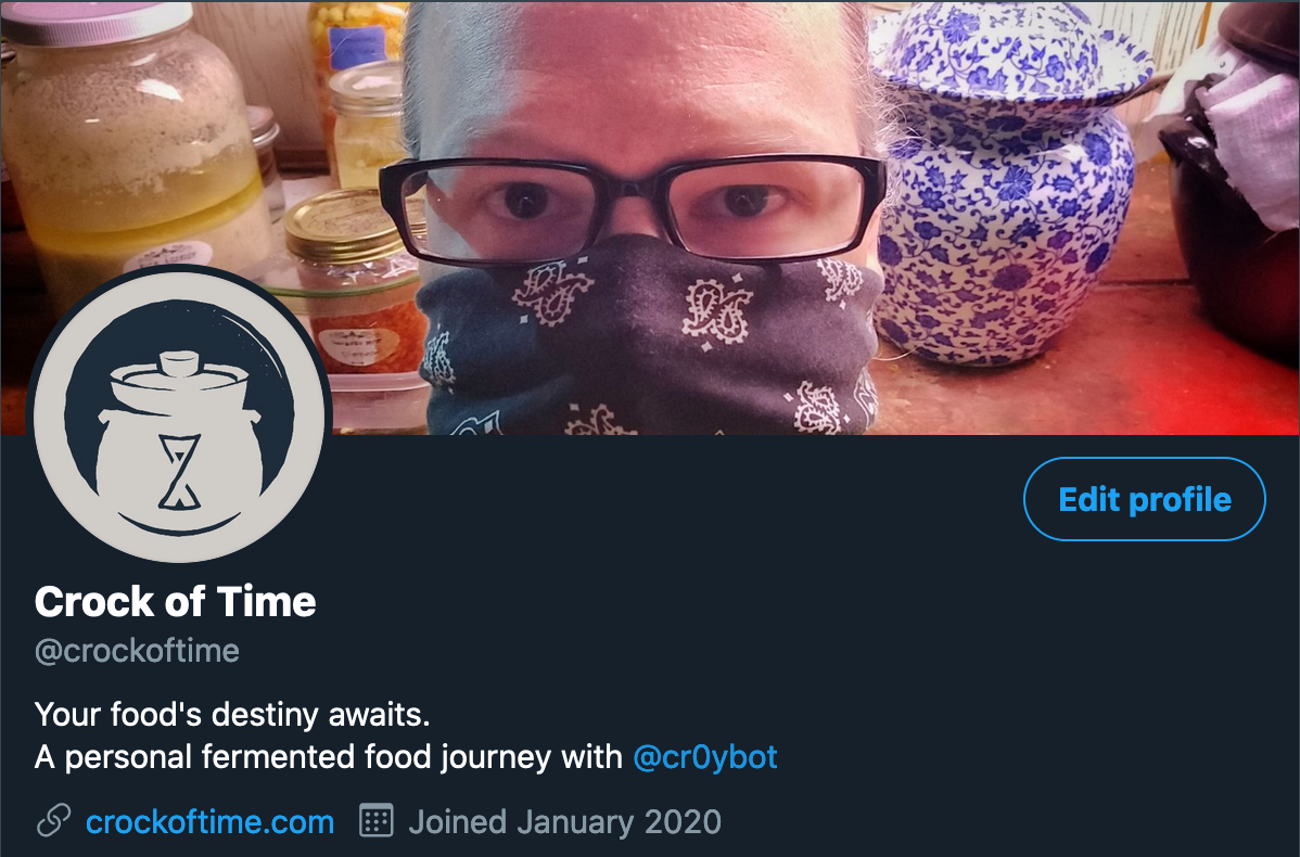 Screenshot of @crockoftime on twitter