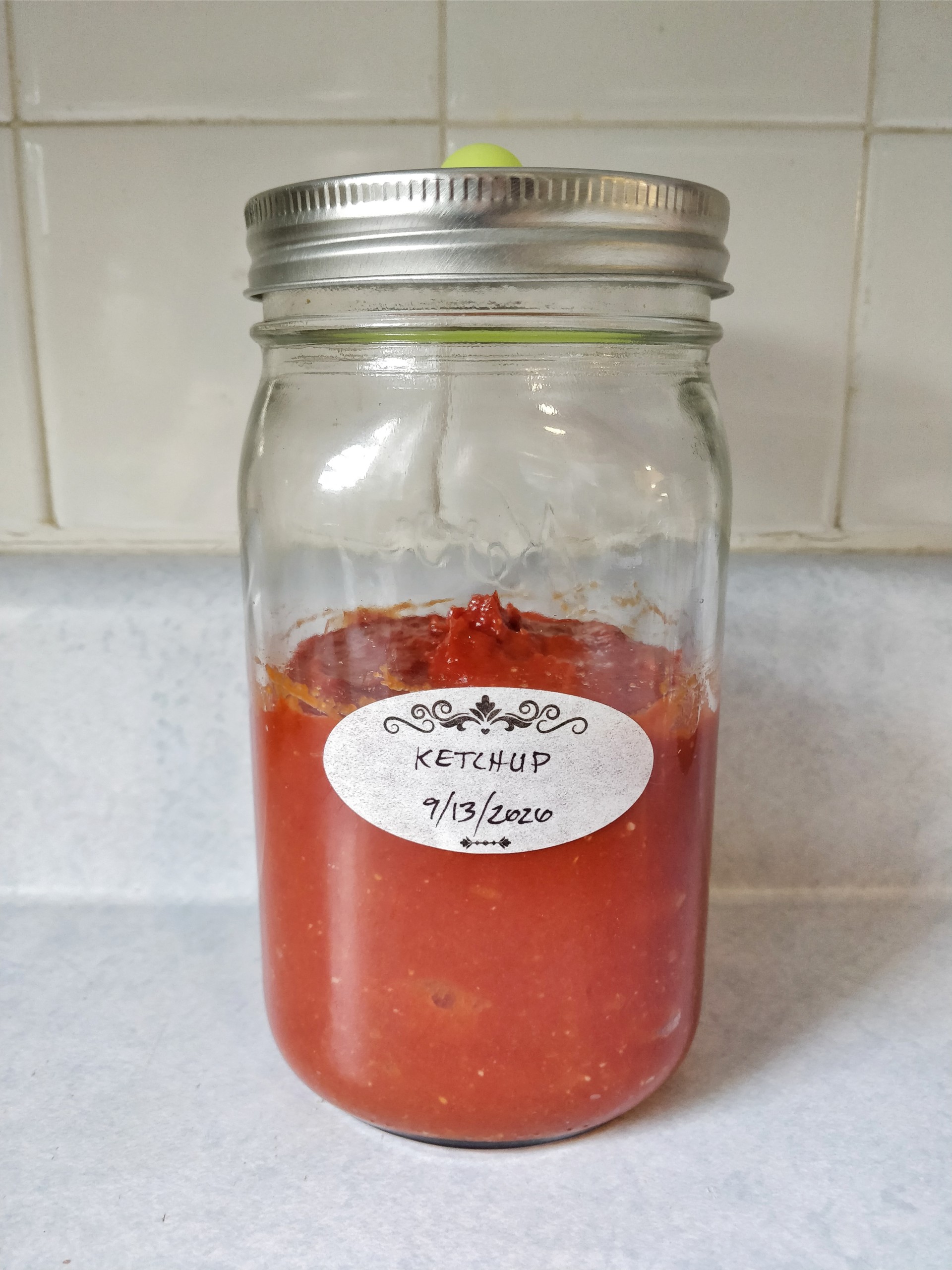 Ketchup in a jar
