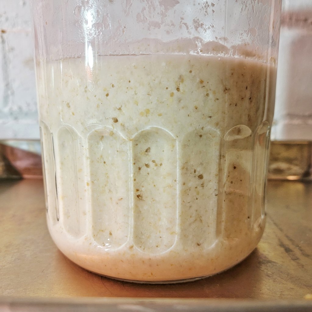 Just liquid rice in a jar.